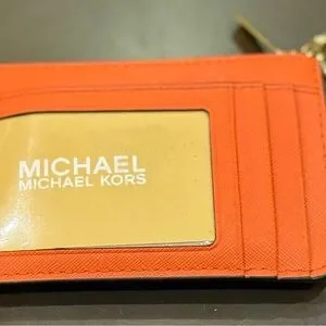 Michael Kors Mini Studded Backpack & Mini Zip Card Case in Poppy & Gold Set Michael Kors | Bags | Michael Kors Mini Studded Backpack  main image 3